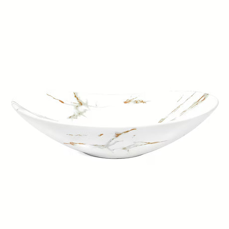 SAT Infinitio umivaonik na ploču bez preljeva u bijeloj mat boji s imitacijom mramora 61,5x36 cm