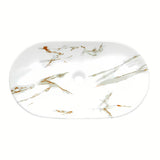 SAT Infinitio umivaonik na ploču bez preljeva u mat bijeloj boji s imitacijom mramora 61,5x36 cm