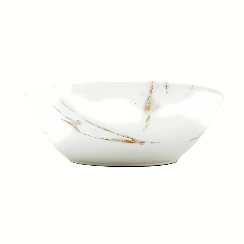 SAT Infinitio umivaonik na ploču bez preljeva u mat bijeloj boji s imitacijom mramora 61,5x36 cm