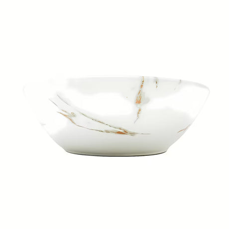 SAT Infinitio umivaonik na ploču bez preljeva u mat bijeloj boji s imitacijom mramora 61,5x36 cm