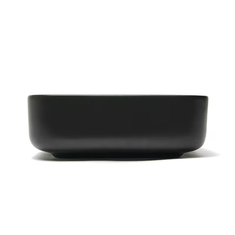 Mat crni keramički umivaonik na ploču SAT Infinitio bez preljeva, 50x39 cm