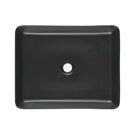 Mat crni keramički umivaonik na ploču SAT Infinitio 50x40 cm bez preljeva