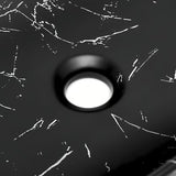 Umivaonik na ploču SAT Infinitio bez preljeva u mat crnom mramornom dizajnu 45,5x32,5 cm.