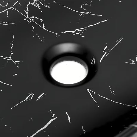 Umivaonik na ploču SAT Infinitio bez preljeva u mat crnom mramornom dizajnu 45,5x32,5 cm.