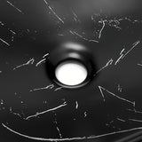 Umivaonik na ploču SAT Infinitio bez preljeva u crnom mat dekoru mramora 61,5x36 cm