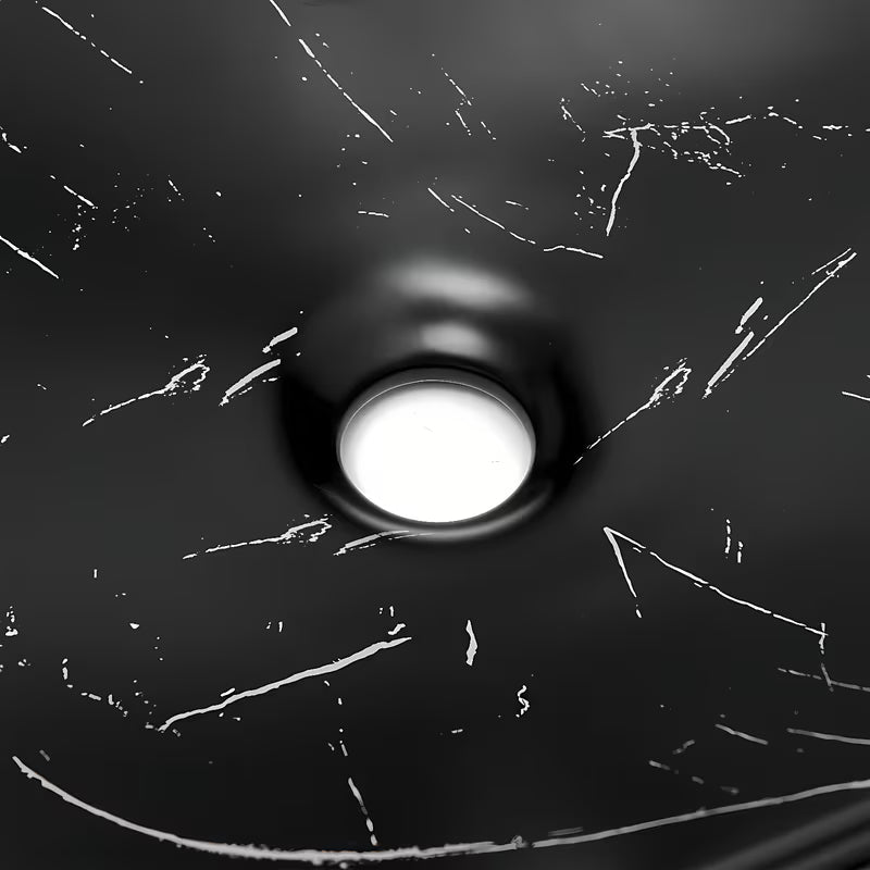 Umivaonik na ploču SAT Infinitio bez preljeva u crnom mat dekoru mramora 61,5x36 cm