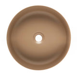 Mat smeđi keramički umivaonik na ploču SAT Infinitio 39x39 cm bez preljeva