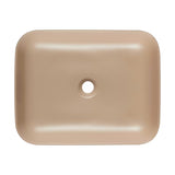 Mat smeđi keramički umivaonik na ploču SAT Infinitio bez preljeva, 50x39 cm