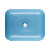 SAT Infinitio keramički umivaonik na ploču bez preljeva 50x39 cm u mat plavoj boji