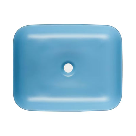 SAT Infinitio keramički umivaonik na ploču bez preljeva 50x39 cm u mat plavoj boji