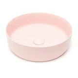 Mat ružičasti tankostijeni keramički umivaonik na ploču SAT Infinitio 39x39 cm bez preljeva