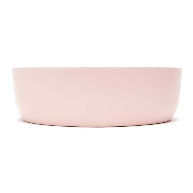 Mat ružičasti tankostijeni keramički umivaonik na ploču SAT Infinitio 39x39 cm bez preljeva