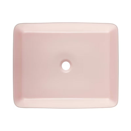 Mat ružičasti keramički umivaonik na ploču SAT Infinitio bez preljeva dimenzija 50x40 cm.