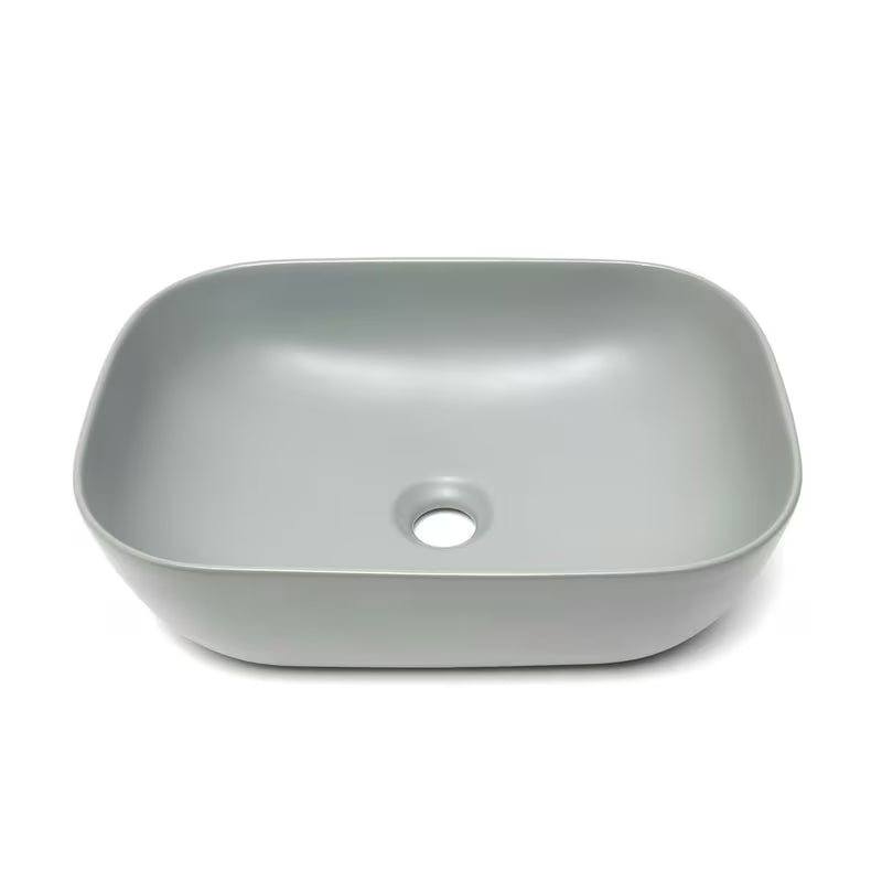 Mat bijeli keramički umivaonik na ploču SAT Infinitio bez preljeva dimenzija 45,5x32,5 cm.