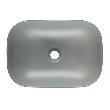 Mat bijeli keramički umivaonik na ploču SAT Infinitio bez preljeva dimenzija 45,5x32,5 cm.