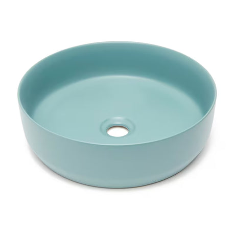 Mat smeđi keramički umivaonik na ploču SAT Infinitio 39x39 cm bez preljeva