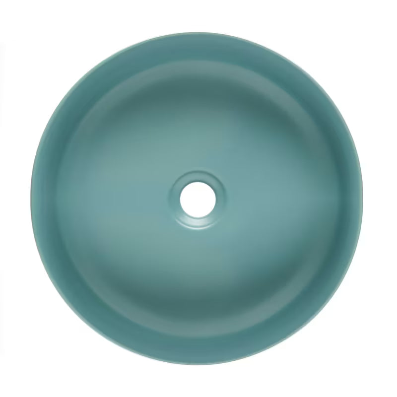 Mat smeđi keramički umivaonik na ploču SAT Infinitio 39x39 cm bez preljeva