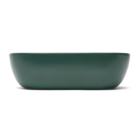 SAT Infinitio keramički umivaonik na ploču bez preljeva u tamnozelenoj mat boji, 45,5x32,5 cm.