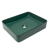 SAT Infinitio keramički umivaonik na ploču 50x40 cm u tamnozelenoj mat boji bez preljeva.