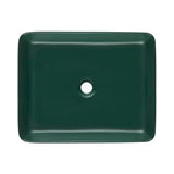 SAT Infinitio keramički umivaonik na ploču 50x40 cm u tamnozelenoj mat boji bez preljeva.