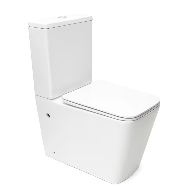 Bijeli samostojeći  WC kombi SAT Infinitio bez sustava za ispiranje s wc daskom i štedljivim DualFlush ispiranjem