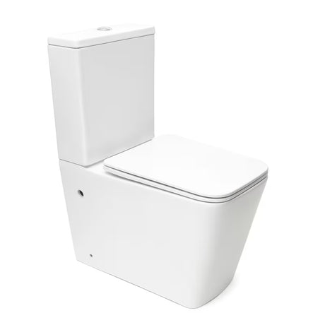 Bijeli samostojeći  WC kombi SAT Infinitio bez sustava za ispiranje s wc daskom i štedljivim DualFlush ispiranjem
