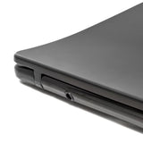 Crno-matni WC daska SAT Infinitio s soft Close i EasyLockom u zaobljenom dizajnu.