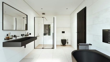 Viseći umivaonik SAT Infinitio u crnoj mat izvedbi s mogućnošću montaže i na ploču