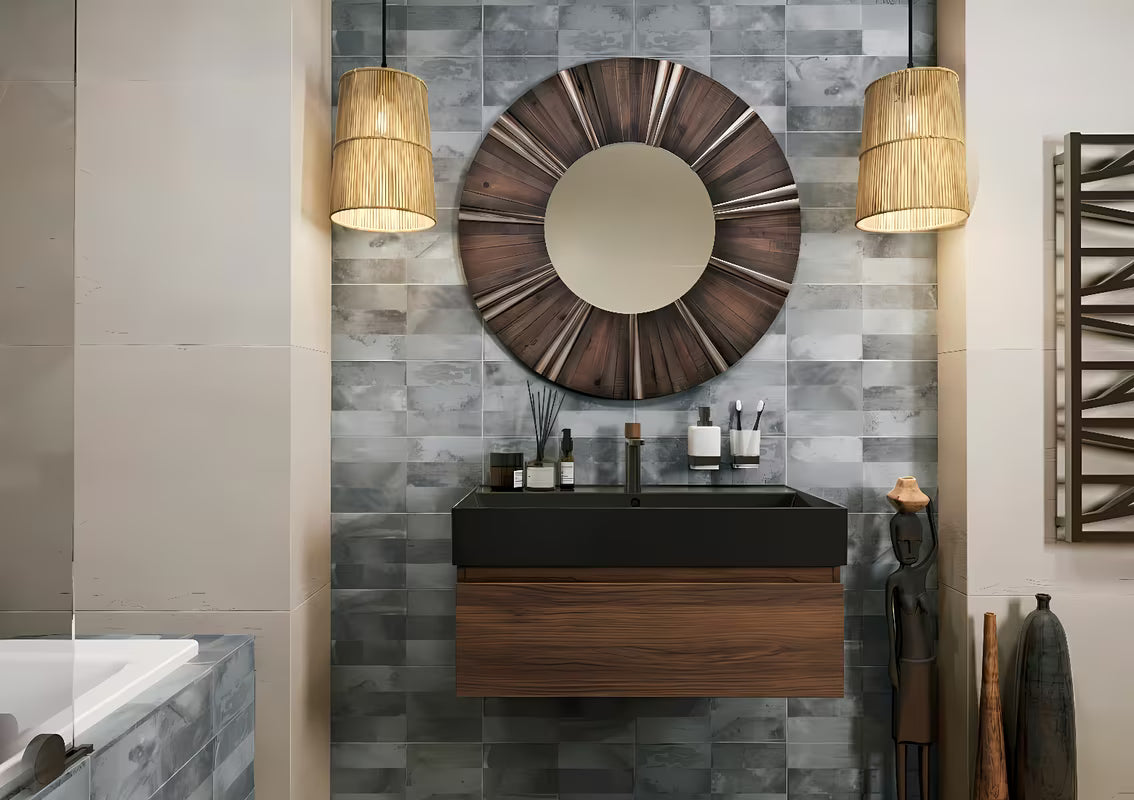 Crno-mat keramički umivaonik SAT Infinitio 60,5 x 46,5 cm s preljevom