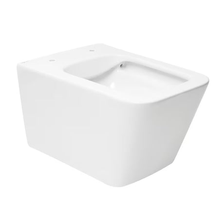 Bijeli viseća WC školjka SAT Infinitio pravokutnog oblika s wc daskom soft Close sa skrivenim pričvršćenjem