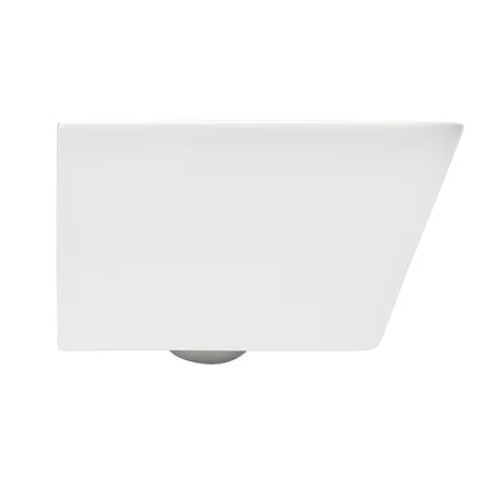 Bijeli viseća WC školjka SAT Infinitio pravokutnog oblika s wc daskom soft Close sa skrivenim pričvršćenjem