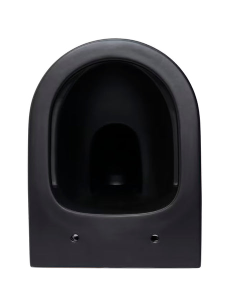 Viseća WC Školjka SAT Infinitio u crnoj mat izvedbi s wc daskom soft Close i skrivenim pričvršćenjem