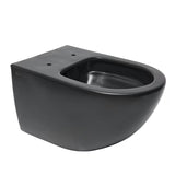 Viseća WC Školjka SAT Infinitio u crnoj mat izvedbi s bezrubnim ispiranjem Rim-Ex i sjedalom soft Close