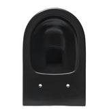 Viseća WC Školjka SAT Infinitio u crnoj mat izvedbi s bezrubnim ispiranjem Rim-Ex i sjedalom soft Close