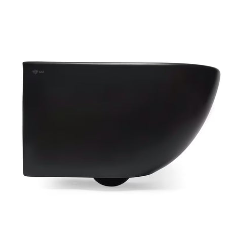 Viseća WC Školjka SAT Infinitio u crnoj mat izvedbi s bezrubnim ispiranjem Rim-Ex i sjedalom soft Close