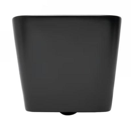 Crni mat viseća WC školjka SAT Infinitio pravokutnog dizajna s wc daskom soft Close i sa skrivenim pričvršćenjem.