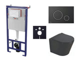 Viseći WC set SAT Infinitio s podžbuknim vodokotlićem, tipkom za ispiranje i sjedalom s soft Close