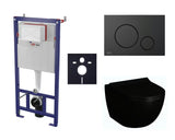 Viseći podžbukni WC školjke set SAT Infinitio s modulom, tipkom i WC školjke WC školjkom s wc daskom soft Close