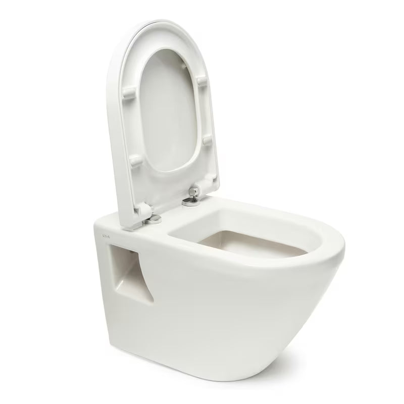 Viseći WC set vitra Integra s predzidnom instalacijom, vodokotlićem SAT i bijelom tipkom za ispiranje