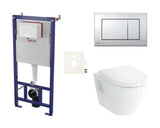 Viseći WC set vitra Integra sa skrivenim vodokotlićem SAT pro za modernu kupaonicu i jednostavno održavanje.