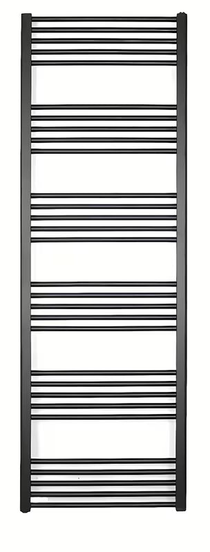 Kombinirani radijator SAT KD 180x60 cm u crnoj mat boji s bočnim priključkom na razmak.