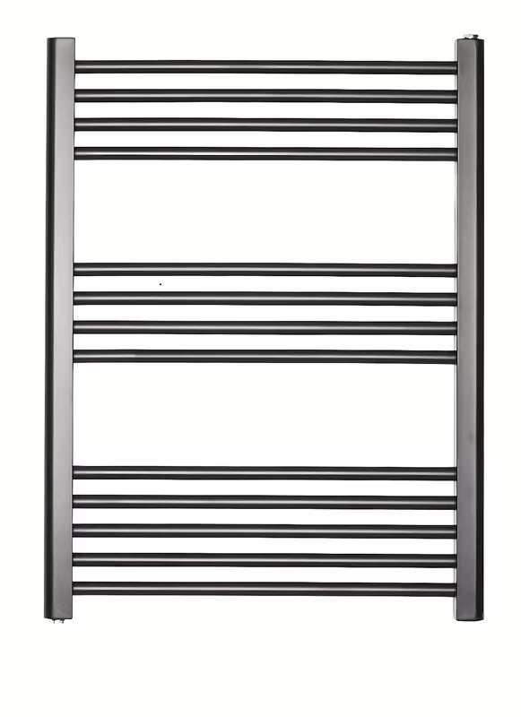 Kombinirani radijator SAT KD 60x80 cm u crnoj mat boji s bočnim priključkom na razmak.