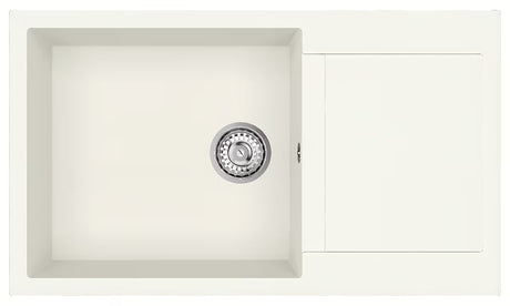 Bijeli granitni sudoper  SAT s ocjeđivačem pro montaža na radnu ploču