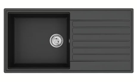 Crni granitni sudoper  SAT s ocjeđivačem pro montaža na radnu ploču