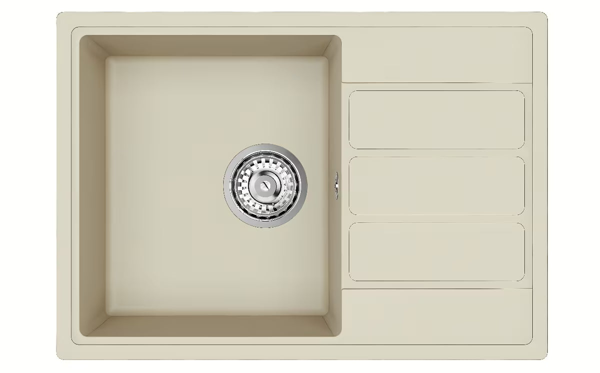 Granitni sudoper  SAT s ocjeđivačem na radnu ploču u boji jasmina