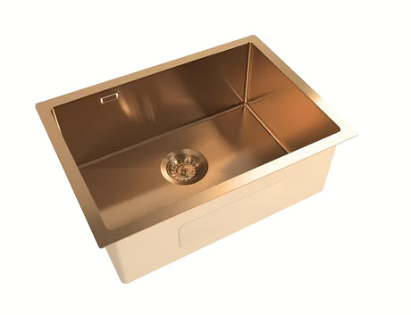 Kuhinjski jednostruki sudoper SAT Aurum od nehrđajućeg čelika rose gold pro donja montaža ispod radne ploče