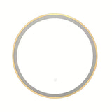 Okruglo LED ogledalo SAT u zlatnoj boji, promjera 60 cm, sa senzorom i sa zaštitom IP44.