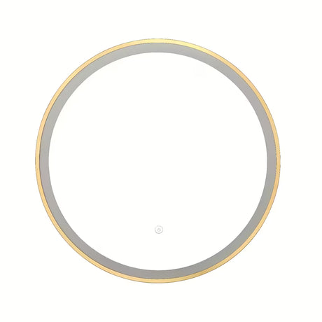 Okruglo LED ogledalo SAT u zlatnoj boji, promjera 60 cm, sa senzorom i sa zaštitom IP44.