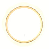 Okruglo LED ogledalo SAT u zlatnoj boji, promjera 60 cm, sa senzorom i sa zaštitom IP44.