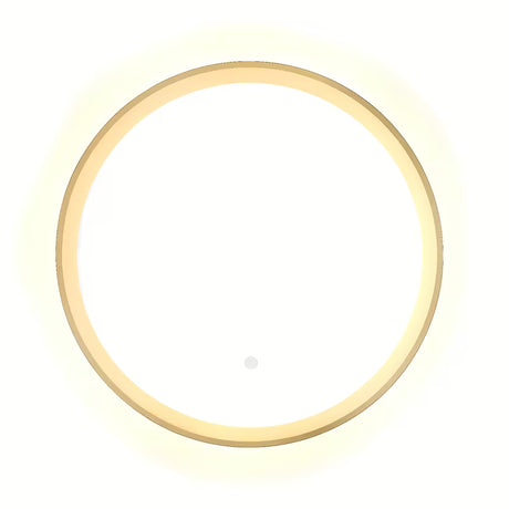 Okruglo LED ogledalo SAT u zlatnoj boji, promjera 60 cm, sa senzorom i sa zaštitom IP44.
